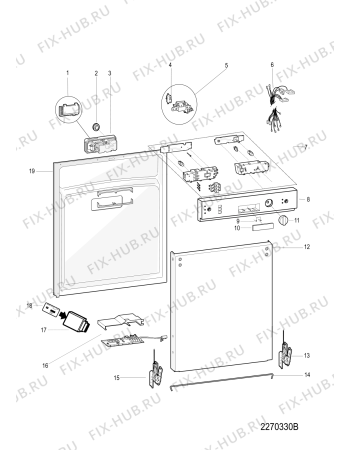 Схема №2 LFZ227AIXHA (F050560) с изображением Сенсорная панель для посудомоечной машины Indesit C00271913