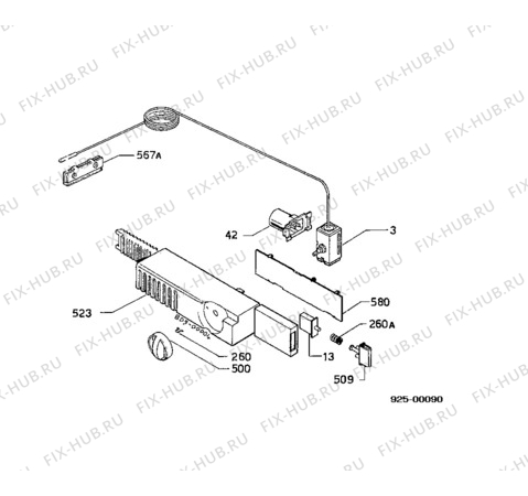 Взрыв-схема холодильника Electrolux ER2520I - Схема узла Thermostat