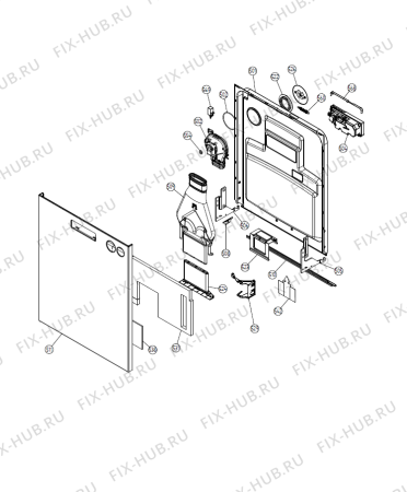 Взрыв-схема посудомоечной машины Asko DW165434.1XL (442568, DW16) - Схема узла 05