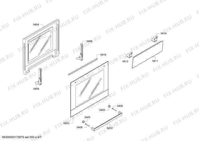 Схема №7 HGV523123T с изображением Фронтальное стекло для электропечи Bosch 00712857