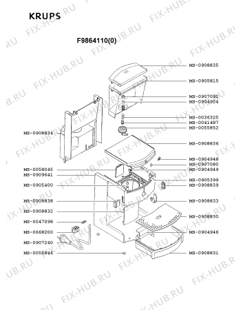 Схема №2 F9864538(0) с изображением Указатель для кофеварки (кофемашины) Krups MS-0905400