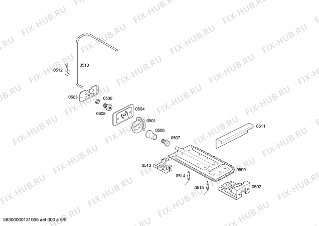 Схема №4 HEK45X25EH PERF GRILL 30 INOX EMB GE 127V с изображением Дюза для духового шкафа Bosch 00419438