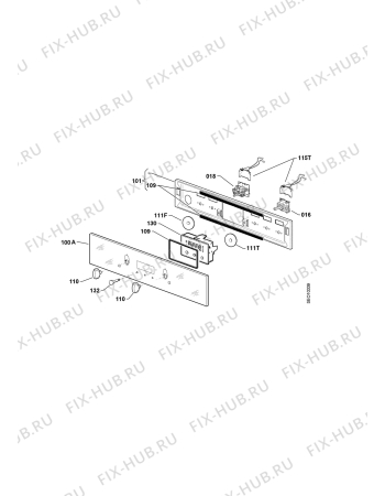 Взрыв-схема плиты (духовки) Electrolux EBGL80S AL - Схема узла Command panel 037