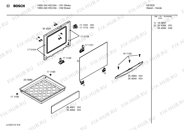 Схема №4 HL53525EU с изображением Инструкция по эксплуатации для духового шкафа Bosch 00527576
