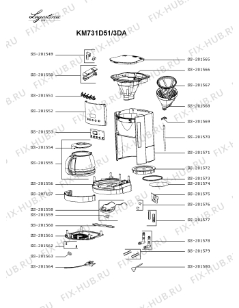 Схема №1 KM730D50/3DA с изображением Труба для электрокофеварки Seb SS-201549