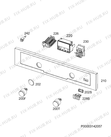 Взрыв-схема плиты (духовки) Electrolux EOA5555TAX - Схема узла Command panel 037
