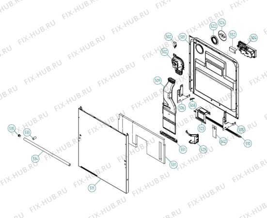 Схема №1 D5634XXLHS (460834, DW90.2) с изображением Холдер Gorenje 704567