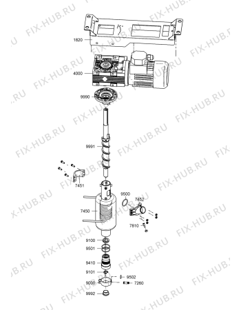 Схема №3 ADN 102 с изображением Двигатель вентилятора для холодильной камеры Whirlpool 482000006496