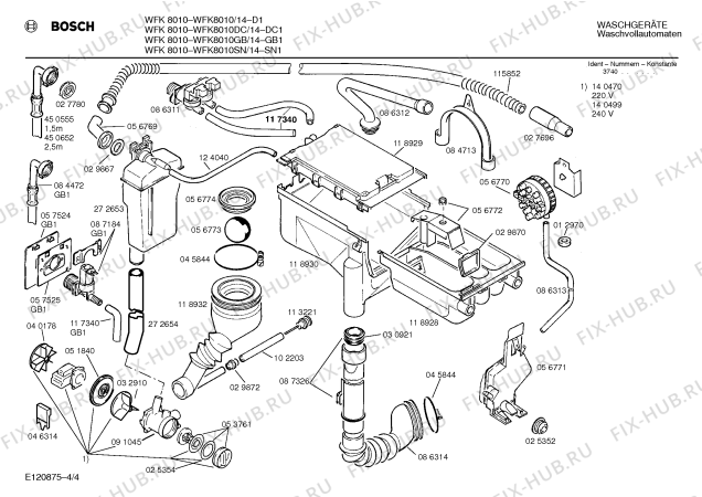 Схема №4 CW19600 CW1960 с изображением Клавиатура для стиралки Bosch 00093779