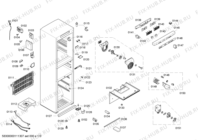 Схема №3 KGF25320TI с изображением Дверь для холодильника Bosch 00243409