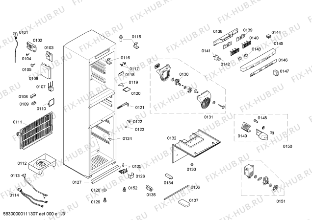 Схема №3 KGF25340TI с изображением Крышка для холодильника Bosch 00494639