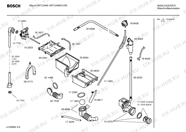 Схема №4 WFC246CGB MAXX freedom performance с изображением Таблица программ для стиралки Bosch 00587142