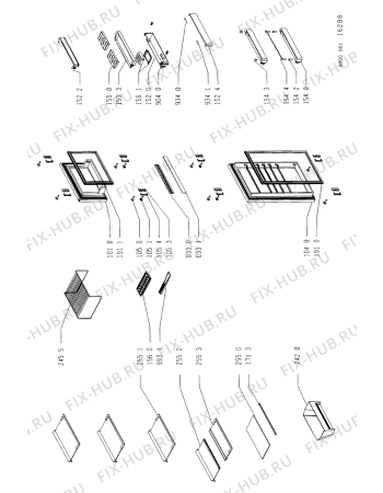 Схема №1 ART 910/G с изображением Рамка для холодильника Whirlpool 481946678338