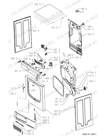 Схема №2 AM 3698/1 с изображением Декоративная панель для сушилки Whirlpool 481245311067