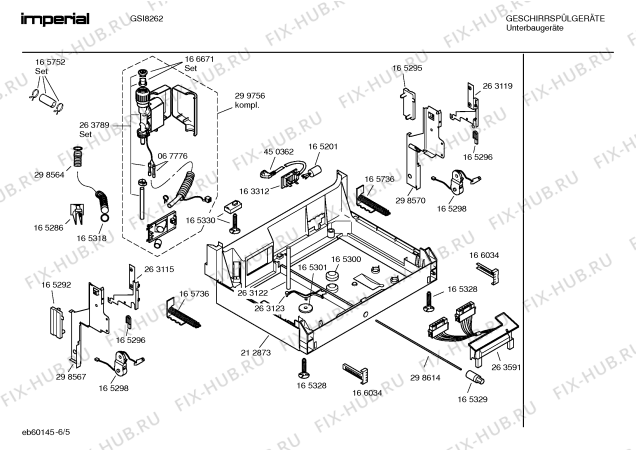 Взрыв-схема посудомоечной машины Imperial GSI8262 gsi8262 - Схема узла 05
