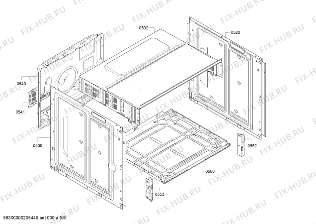 Схема №5 HE600522 с изображением Ручка двери для духового шкафа Bosch 00663261