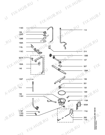 Взрыв-схема посудомоечной машины Juno JSV6662 - Схема узла Hydraulic System 272