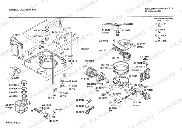 Схема №4 0730302606 GS215W с изображением Переключатель для посудомойки Bosch 00054006