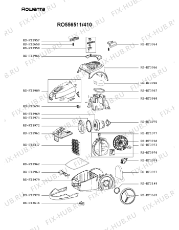 Схема №1 RO556511/410 с изображением Покрытие для пылесоса Rowenta RS-RT3989