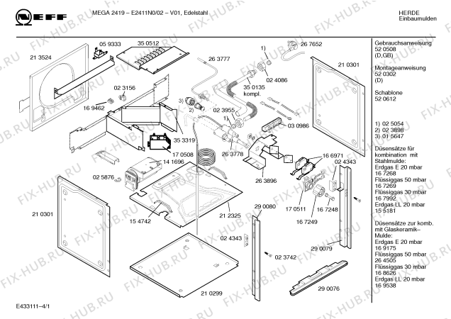 Схема №2 E2411N0 MEGA 2419 с изображением Ручка управления духовкой для плиты (духовки) Bosch 00167539