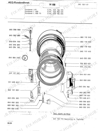 Взрыв-схема посудомоечной машины Rondo (N Rn) RONDOMAT L 808 TS - Схема узла Section2