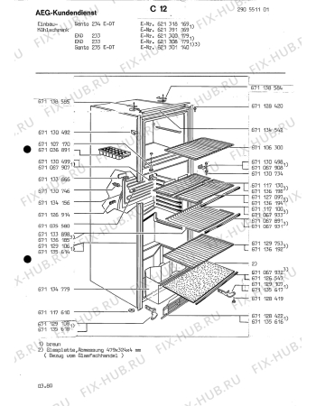Взрыв-схема холодильника Aeg SANTO 234 E D - Схема узла Section1