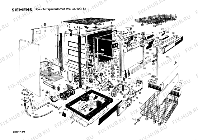 Схема №2 WG22 WG21 с изображением Лампа для посудомойки Siemens 00043382