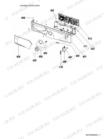 Схема №4 AWG 5061/M с изображением Ручка (крючок) люка для стиральной машины Whirlpool 482000009787