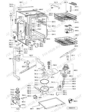 Схема №2 ADP 4400 WH с изображением Панель для посудомоечной машины Whirlpool 481245372783