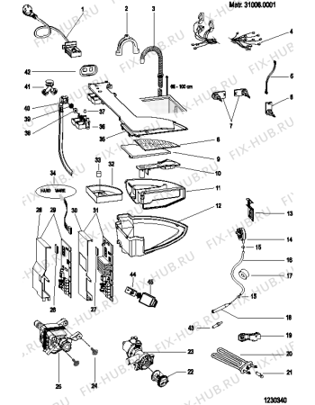 Взрыв-схема стиральной машины Ariston AVXL89IT (F031928) - Схема узла