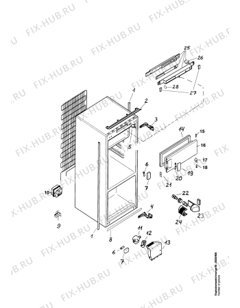 Взрыв-схема холодильника Aeg SZ81240I - Схема узла Housing 001