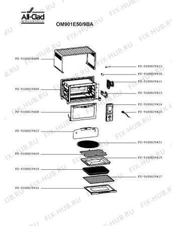 Схема №1 OM901E50/9BA с изображением Другое для плиты (духовки) Seb FS-9100029418