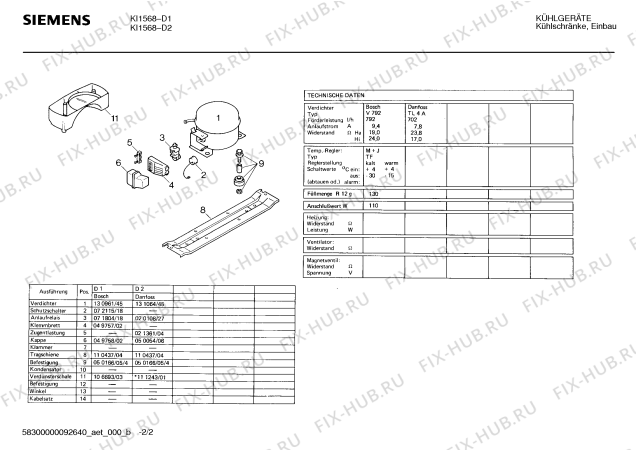 Взрыв-схема холодильника Siemens KI1568 - Схема узла 02