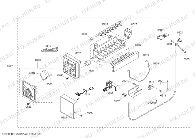 Схема №13 KBUIT4255E с изображением Шайба для посудомойки Bosch 00487809