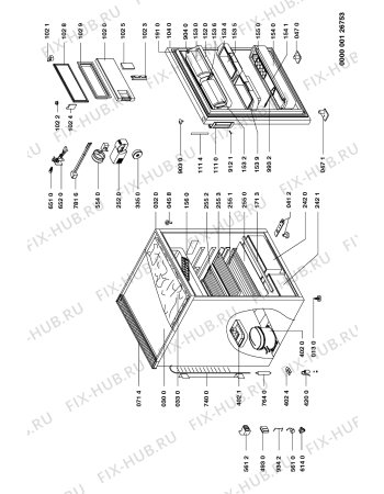 Схема №1 KVMG 1565/2 FH с изображением Обшивка для холодильника Whirlpool 481946089688