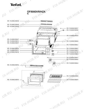 Схема №1 OF500EKR/HZA с изображением Опора для электропечи Tefal FS-9100020862