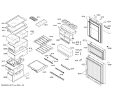 Схема №2 KK28F48U1W с изображением Вставная полка для холодильной камеры Siemens 00670386