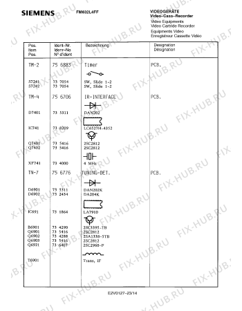 Схема №20 FM632L4FF с изображением Сервисная инструкция для видеоаппаратуры Siemens 00535393