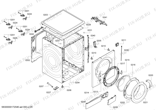 Схема №4 CWF12P36IL Made in Germany с изображением Рама люка для стиралки Bosch 00748862