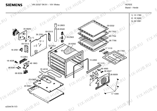 Схема №4 HN22327SK с изображением Инструкция по эксплуатации для плиты (духовки) Siemens 00583645