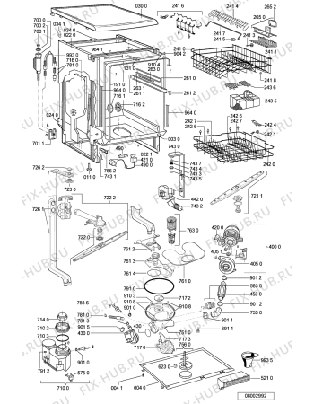 Схема №2 ADP 8752 WHM с изображением Блок управления для посудомоечной машины Whirlpool 481221478891
