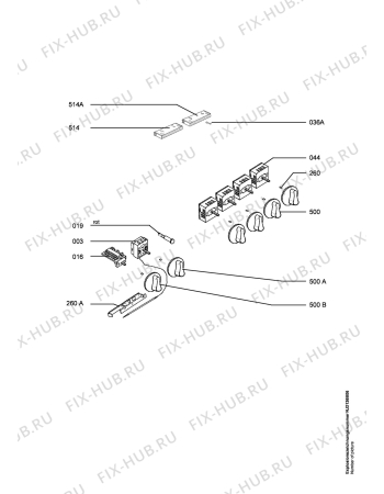 Взрыв-схема плиты (духовки) Juno JEH1301E - Схема узла Functional parts 267