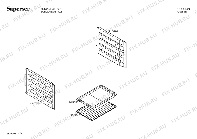 Схема №5 HSF152APL с изображением Крепеж для плиты (духовки) Bosch 00151526
