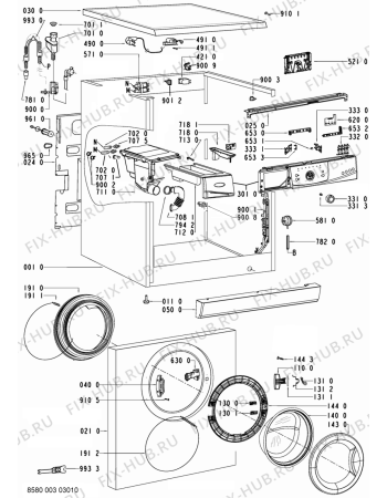 Схема №2 PWF 1625 с изображением Обшивка для стиральной машины Whirlpool 480111104384