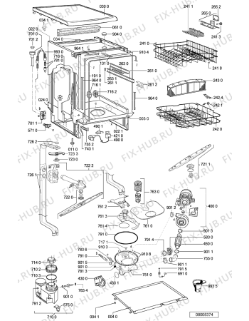 Схема №2 ADP4400WH (F091644) с изображением Инструкция по эксплуатации для посудомойки Indesit C00349991
