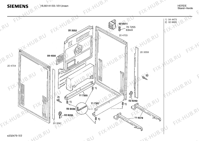 Схема №3 HL66141 с изображением Панель для духового шкафа Siemens 00283057