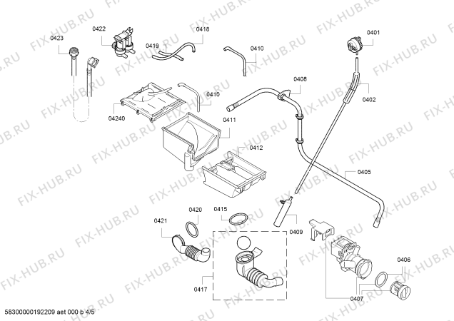 Взрыв-схема стиральной машины Bosch WLG20162OE Maxx 5 - Схема узла 04