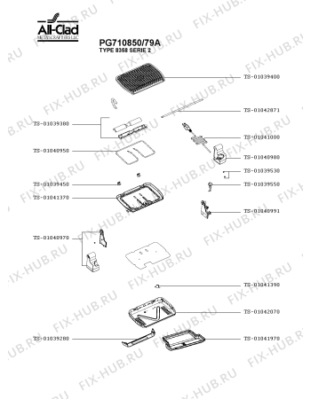Схема №2 PG710850/79A с изображением Модуль (плата) для мультигриля Seb TS-01042860