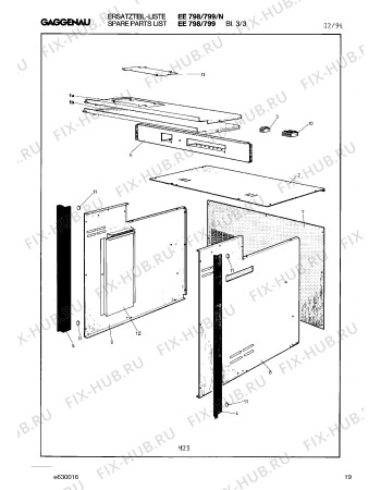 Схема №19 EE798504 с изображением Противень для духового шкафа Bosch 00156769