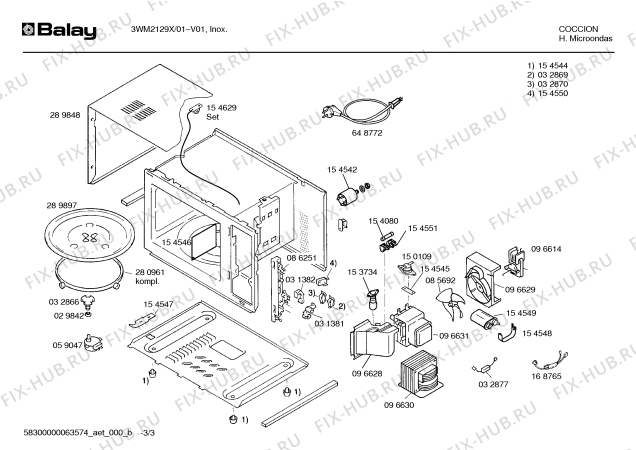 Схема №2 3WM2129X с изображением Инструкция по эксплуатации для микроволновки Bosch 00523510